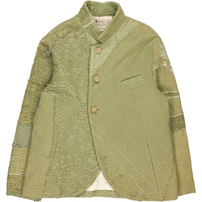 By Walid Green Embroidered Cotton Jacket