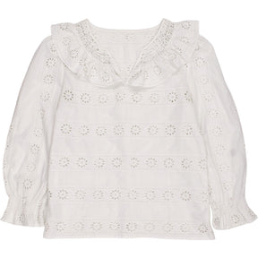 WYSE White Broderie Anglaise Top