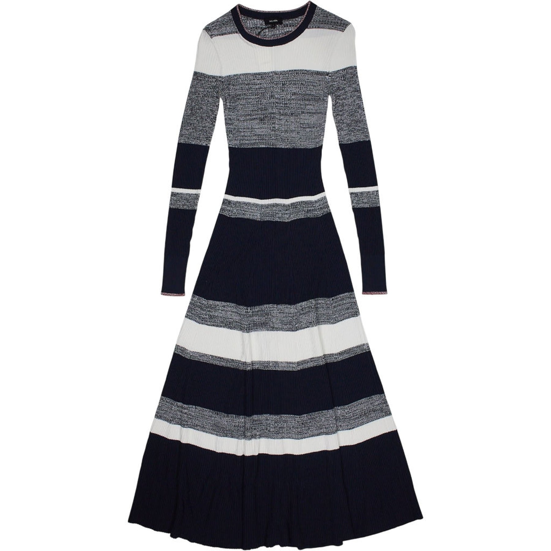 ME+EM Navy Stripe Knit Swing Dress
