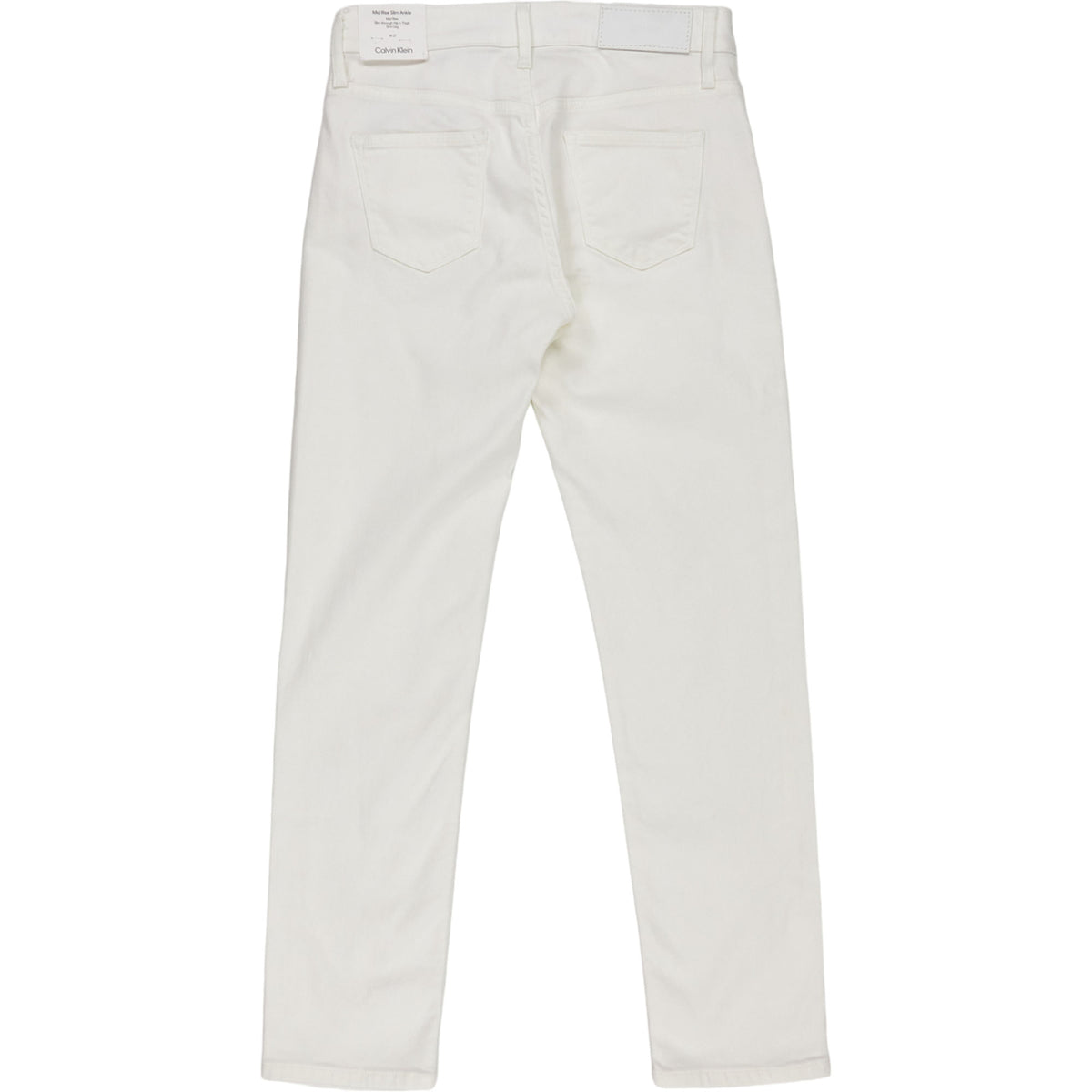 Calvin Klein White Mid Rise Slim Jeans