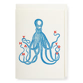 Thank You Octopus - letterpress printed greeting card