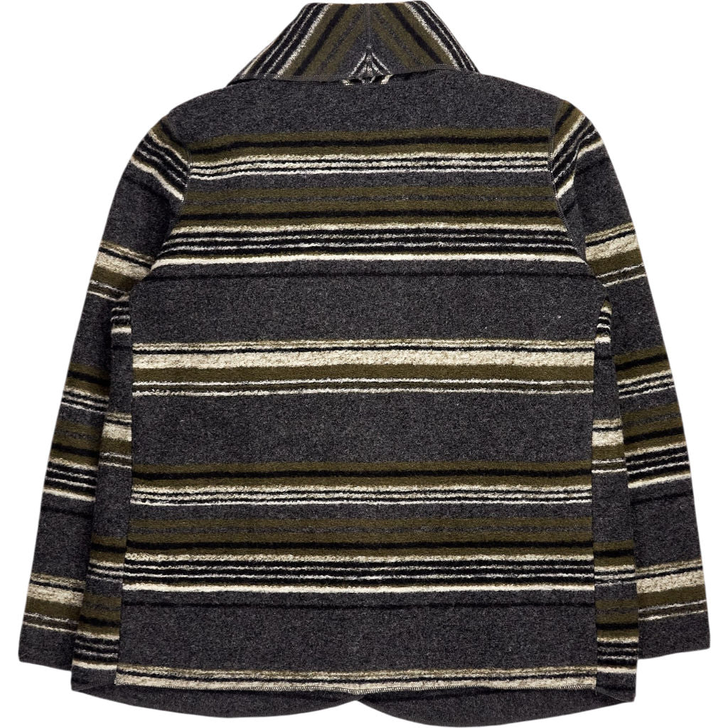 Gharani Strok Grey Striped Wool Jacket