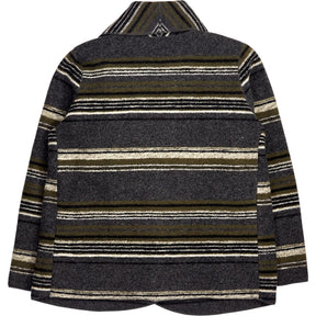 Gharani Strok Grey Striped Wool Jacket