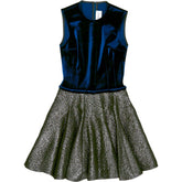 Emilia de la Morena Blue Velvet Dress