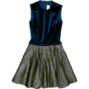 Emilia de la Morena Blue Velvet Dress