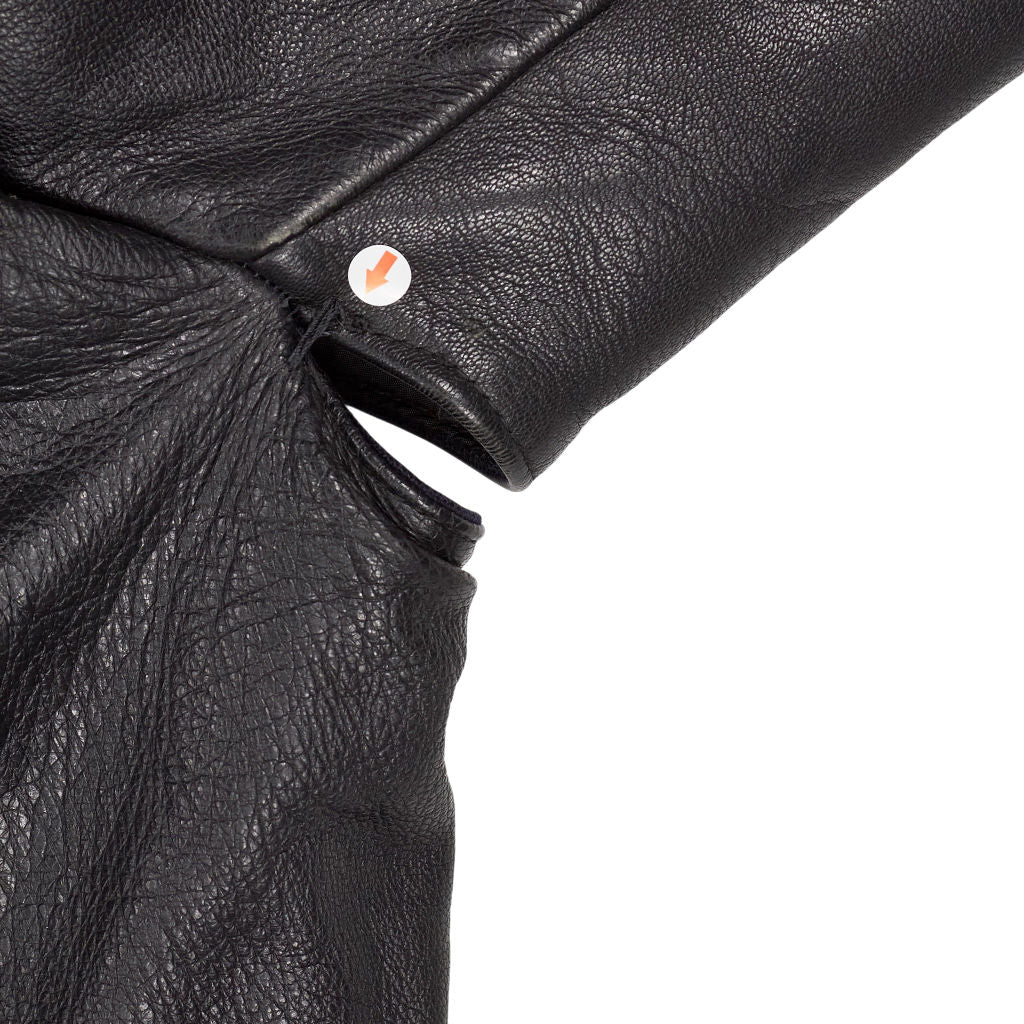 Vintage C'Arols Black Leather Biker Jacket