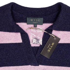 WYSE Mauve Midnight Stripe Polo Jumper