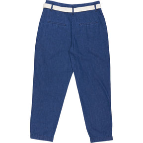 Hush Light Blue Pleat Waist Chambray Trousers