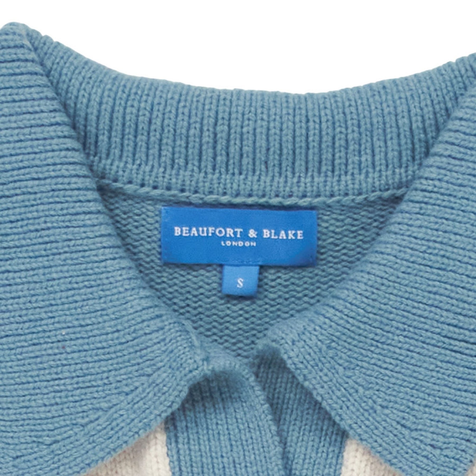 Beaufort & Blake Blue Striped Knit Jumper