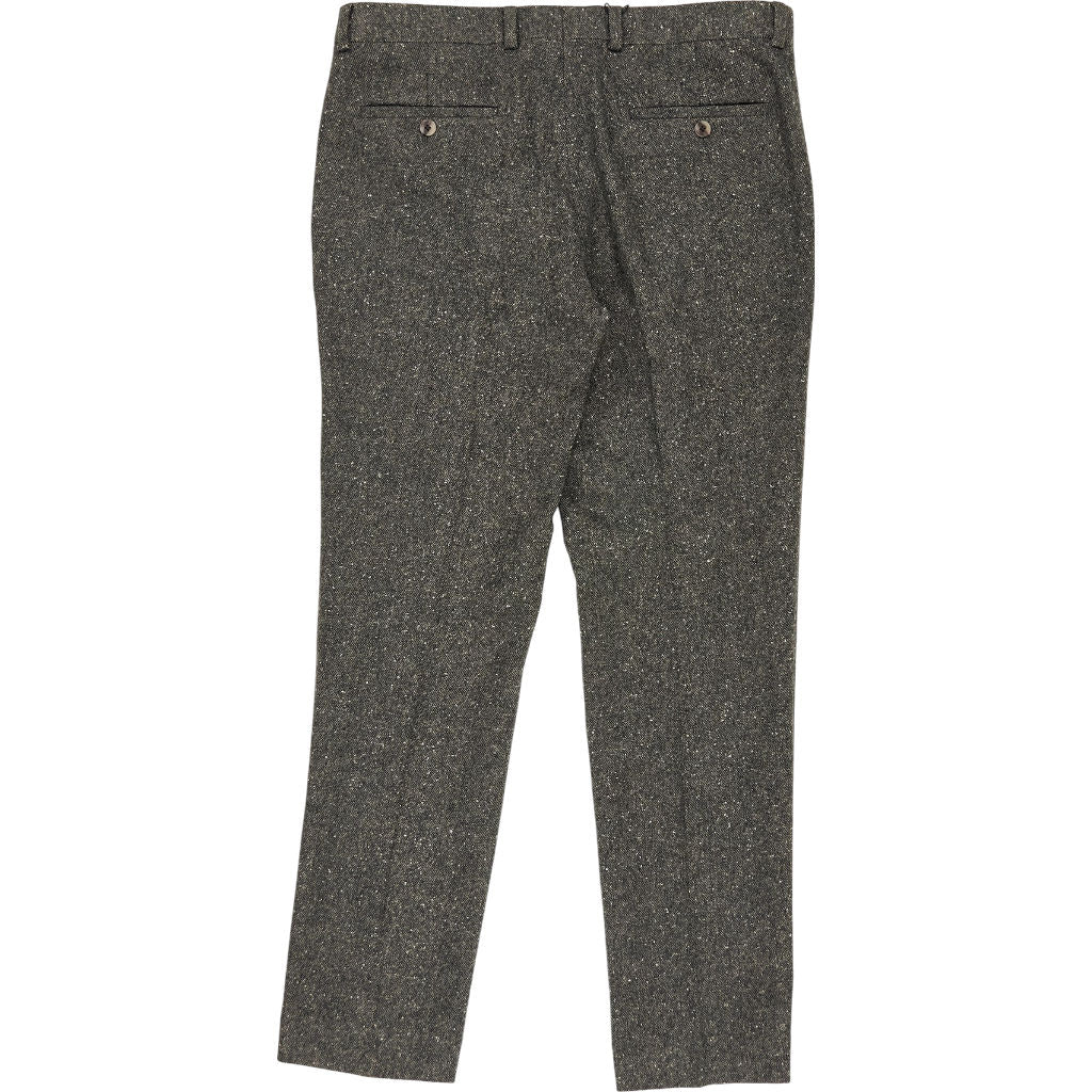 Moss Khaki Tweed Slim Fit Trousers