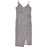 Little Mistress Silver Sequin Party Dress
