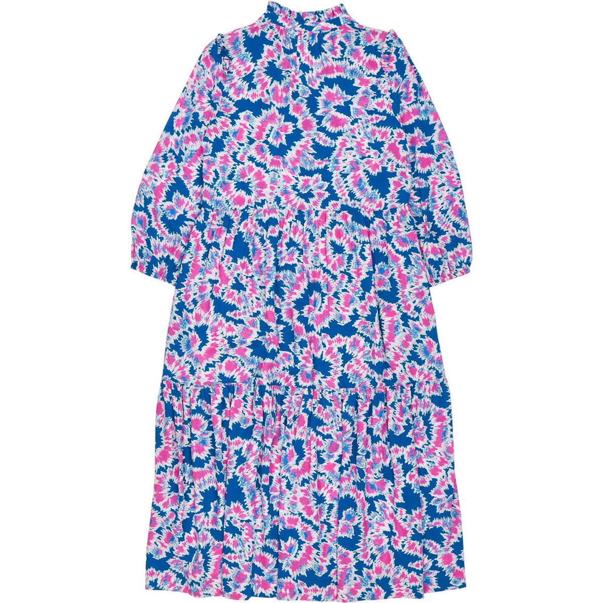 NRBY Blue Pink Floral Midi Dress