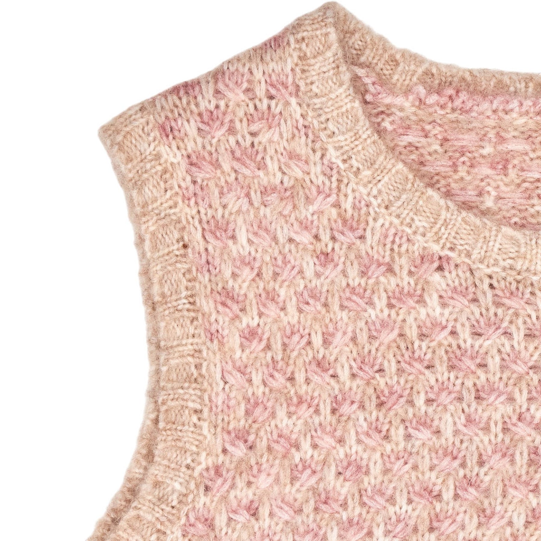 Pink Textured Knit Vest No size label - S