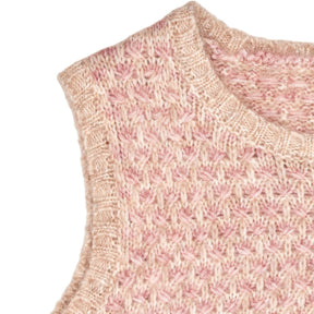 Pink Textured Knit Vest No size label - S