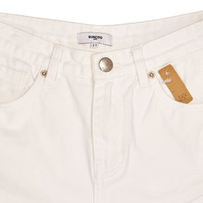 Suncoo White Cotton Short Barry Shorts
