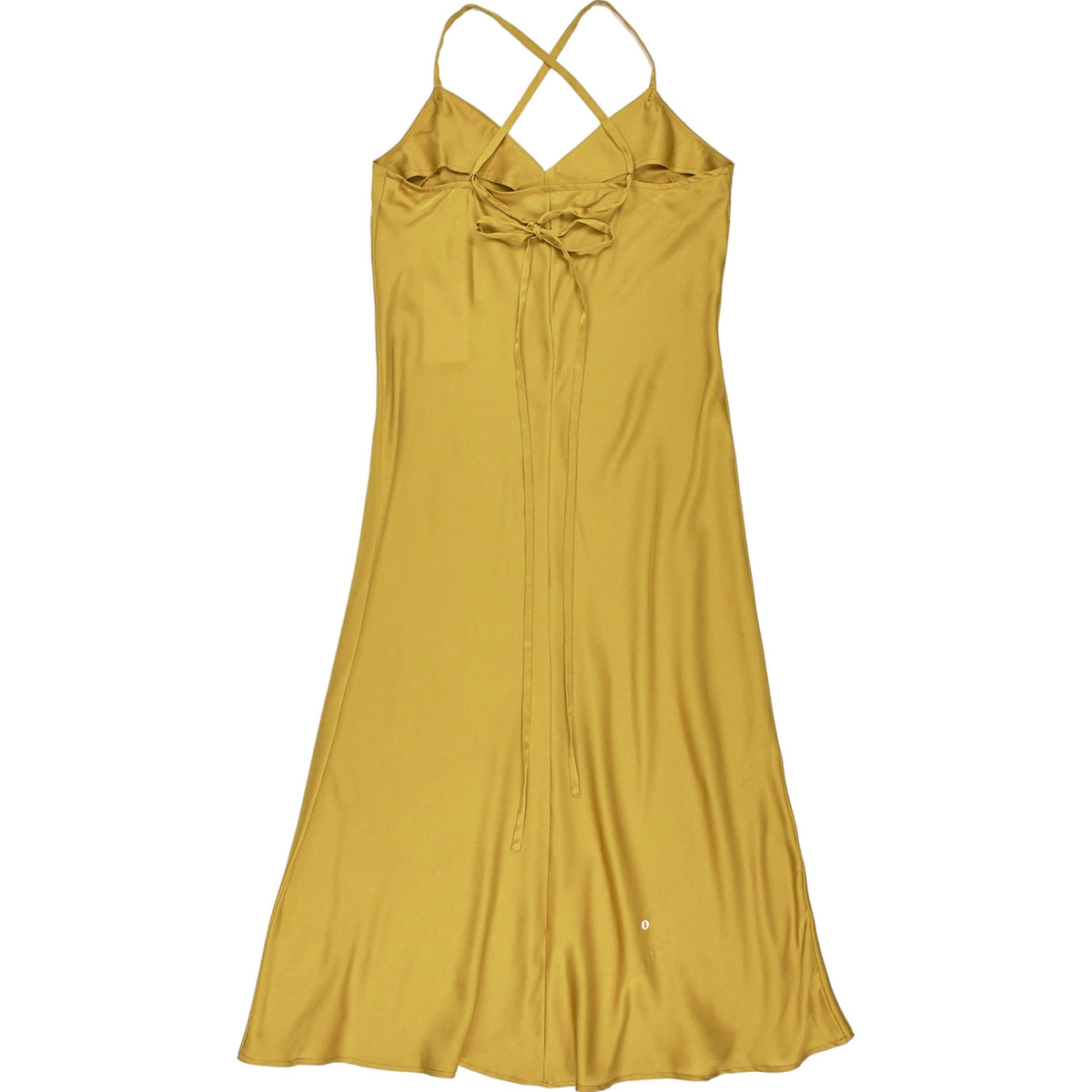 Omnes Yellow Strappy Midi Dress