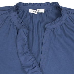 NRBY Blue Ruffle Blouse