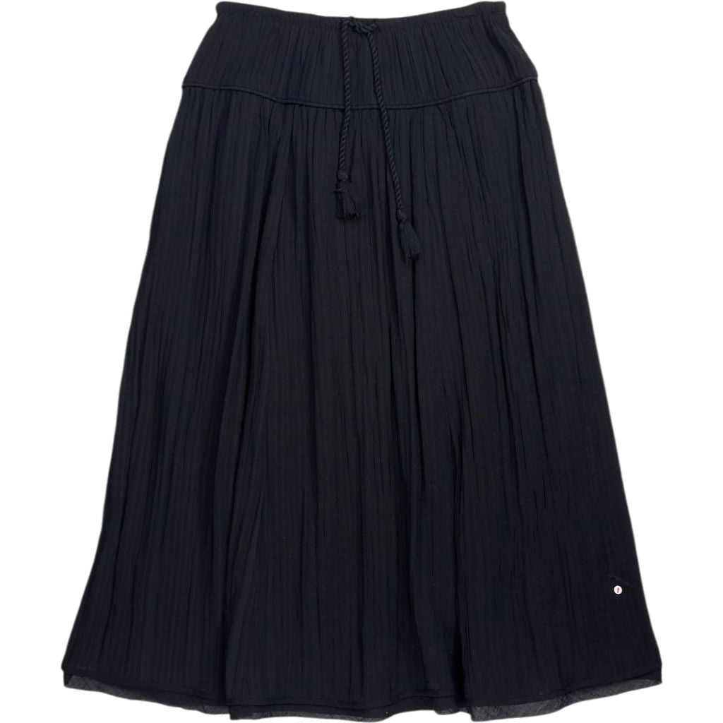 Hush Black Gathered Detail Midi Skirt