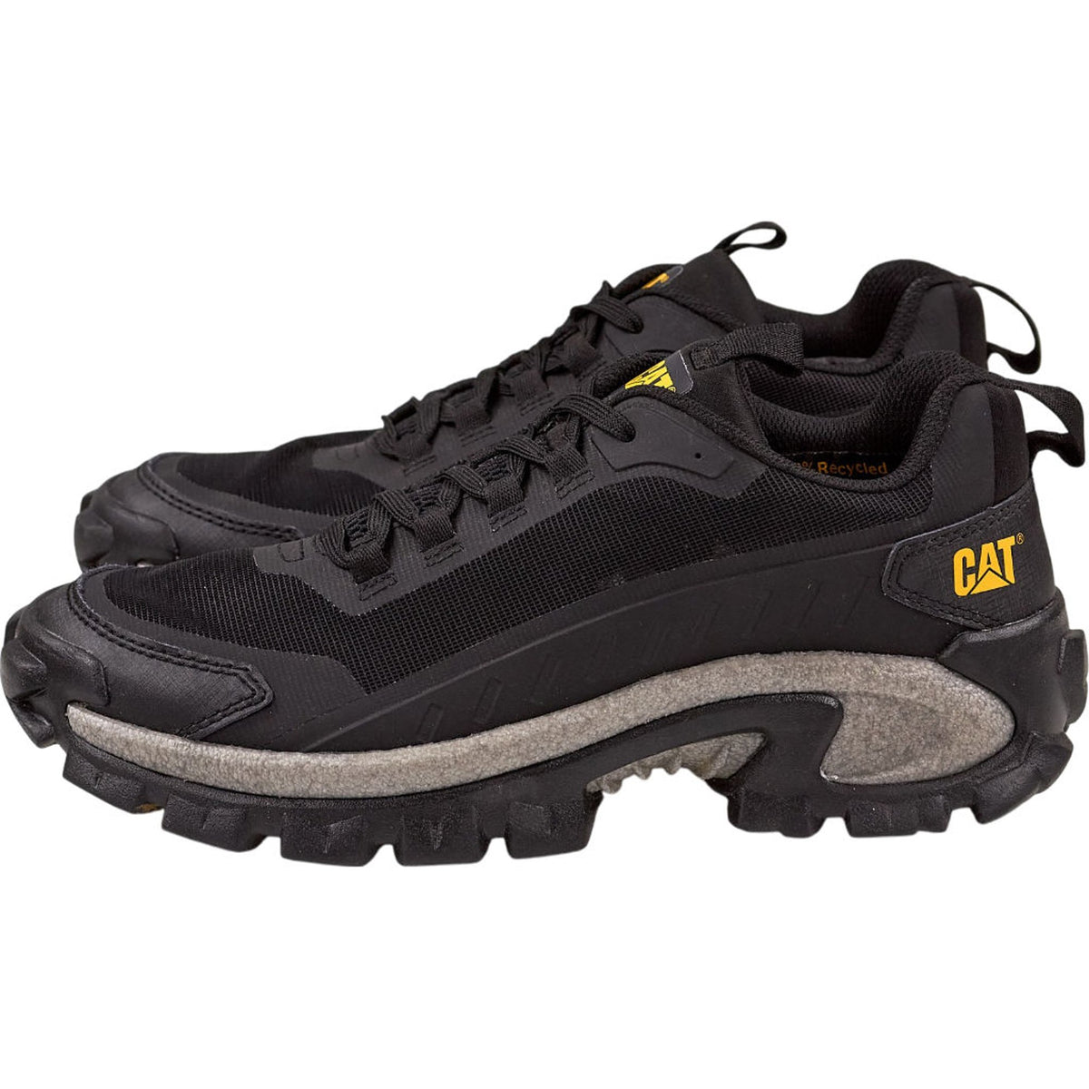 CAT Black Intruder Lite Mesh Trainers UK 8
