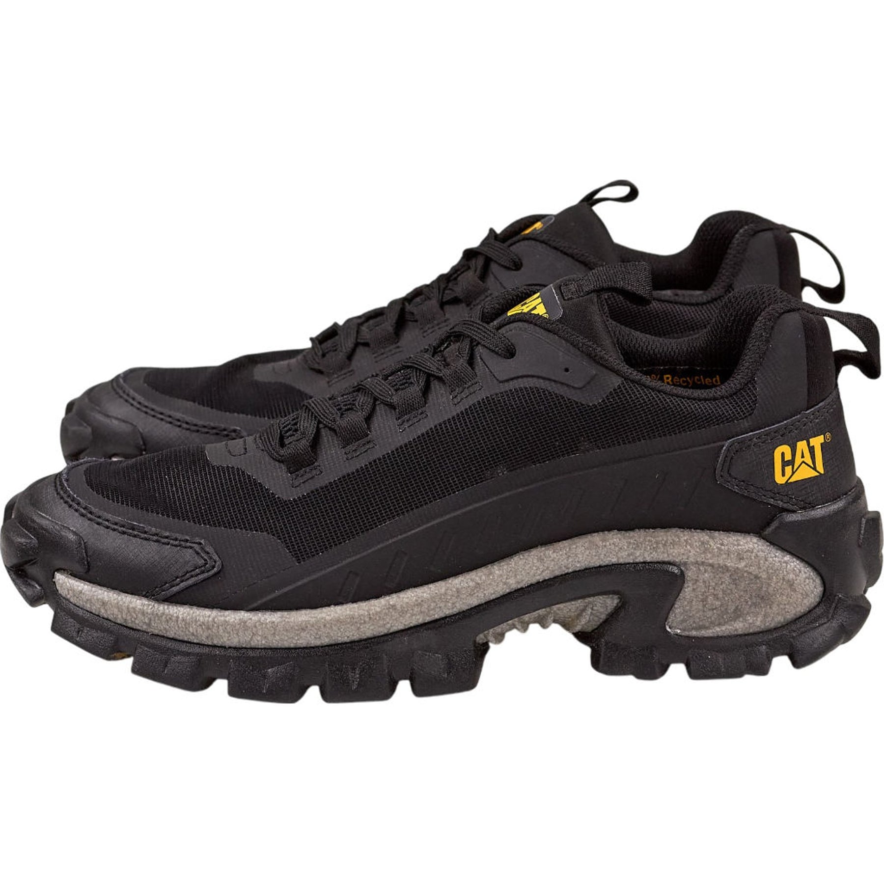 CAT Black Intruder Lite Mesh Trainers UK 8