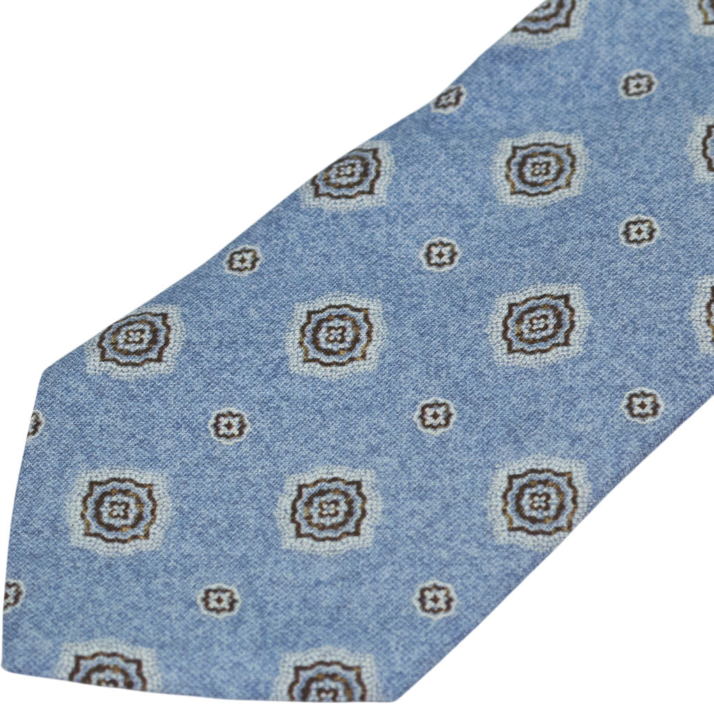 Moss Tessitura Bottinelli Blue Patterned Tie Bundle x 3