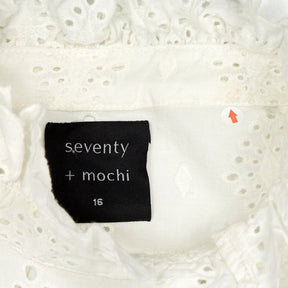 seventy + mochi Beige Check Blouse