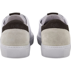 Folk White Charcoal Mid Leather Sneakers