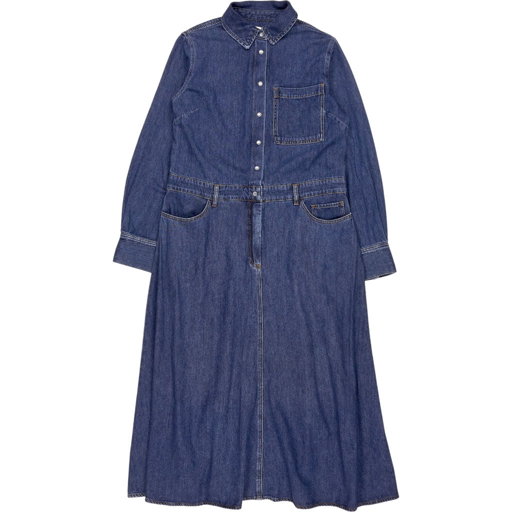 Hush Mid Blue Bella Maxi Denim Dress