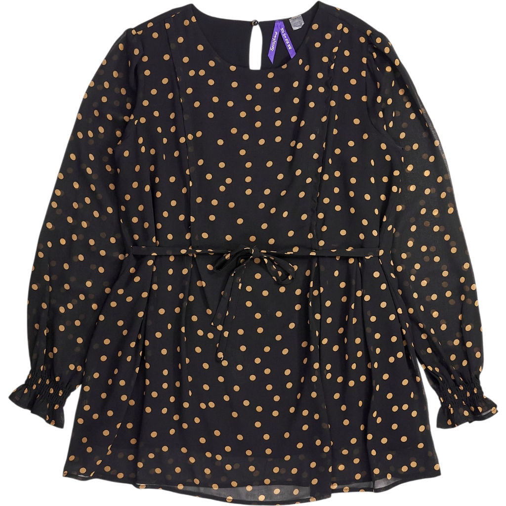 Serapine Black Polka Dot Maternity Blouse