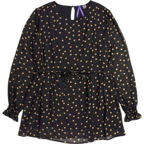 Serapine Black Polka Dot Maternity Blouse