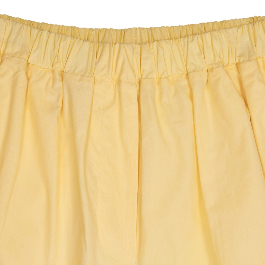 Aime Yellow Cotton Shorts