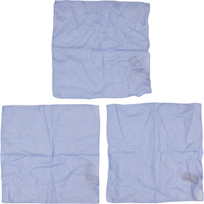 Anderson & Sheppard Sky/White Cotton Pocket Square