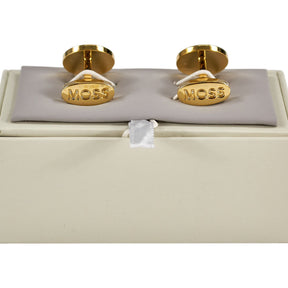 Moss Gold Black Cufflinks