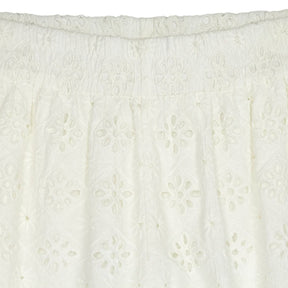 WYSE White Cotton Lace Shorts
