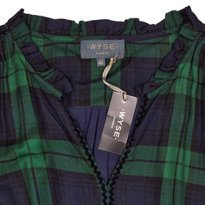 Wyse Green Check Georgina Dress