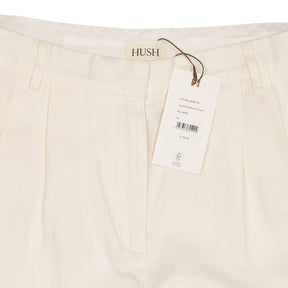 Hush White Lyra Cotton Wide Leg Trousers
