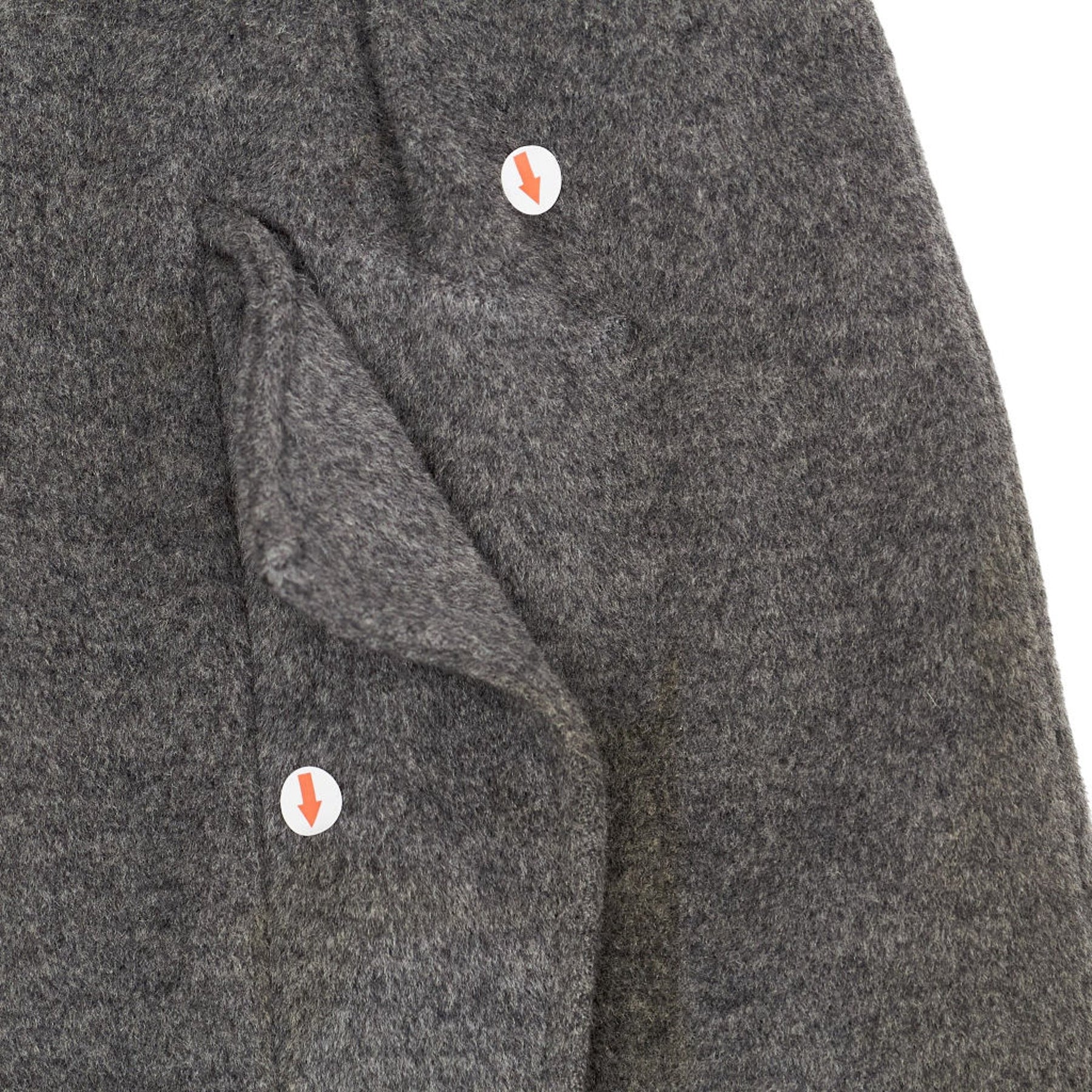 Diane von Furstenberg Grey Wool Blend Coat