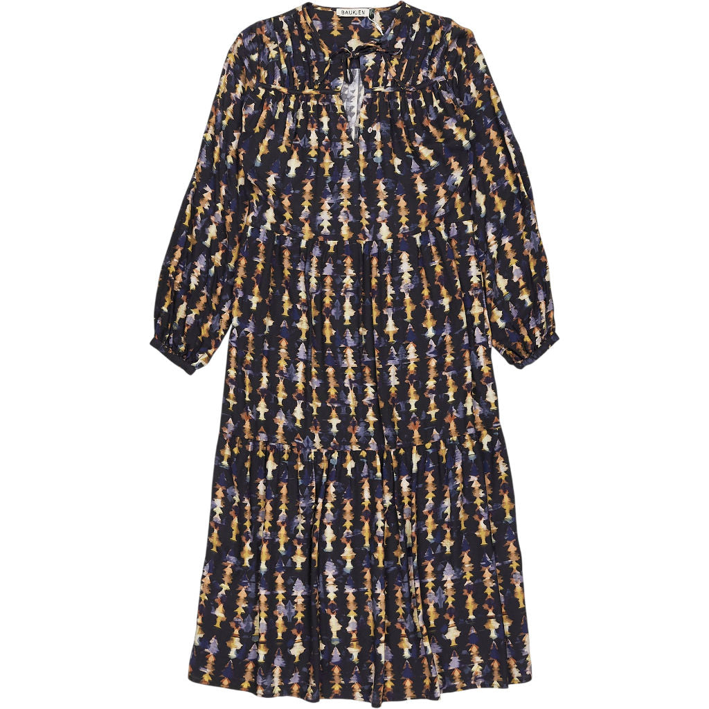 Baukjen Navy Kalina Printed Midi Dress