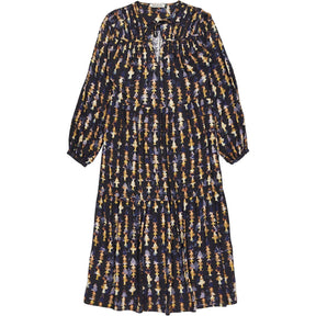 Baukjen Navy Kalina Printed Midi Dress