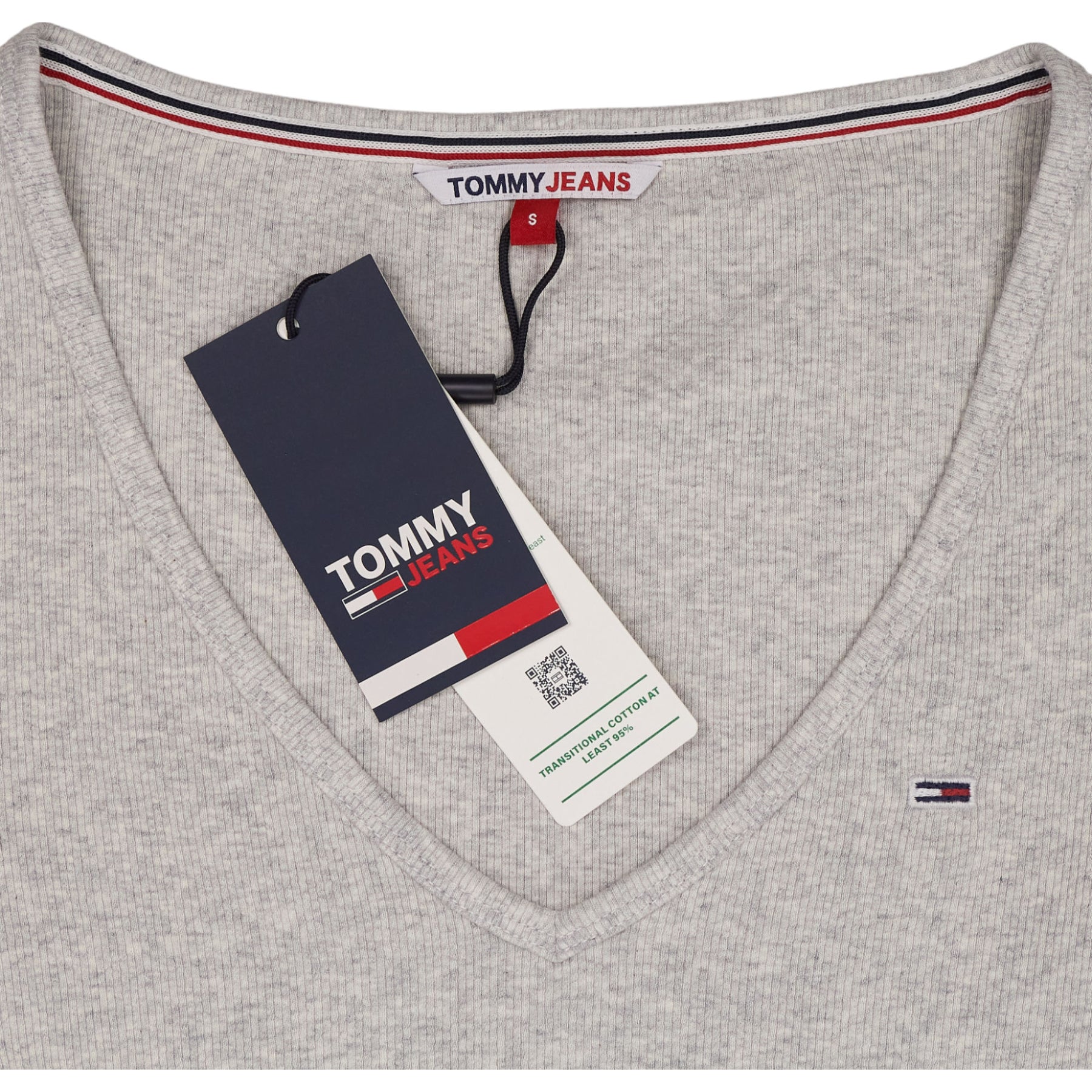 Tommy Grey Baby Crop T-Shirt