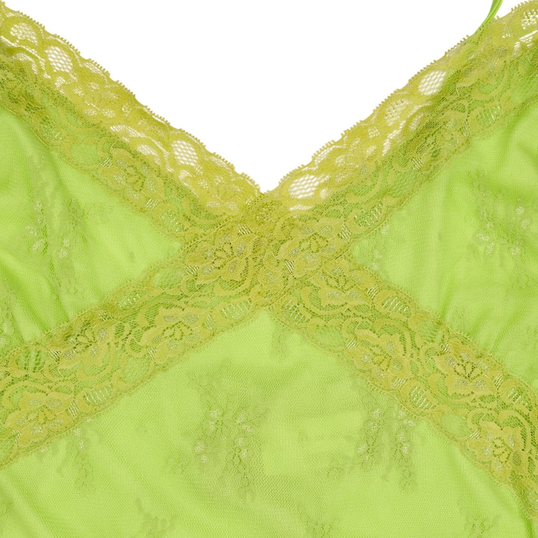 Motel Green Lace Trim Camisole Top