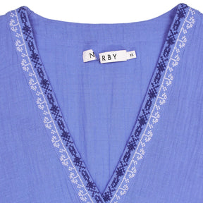 NRBY Blue Cotton Mini Dress