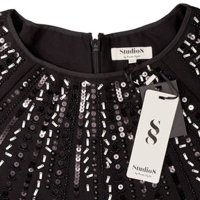 Studio 8 Black Carrie Beaded Dress