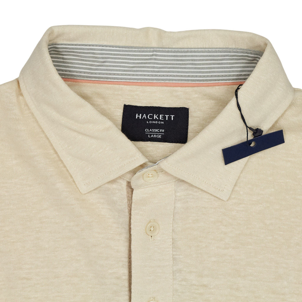 Hackett Cream Classic Fit Polo Shirt