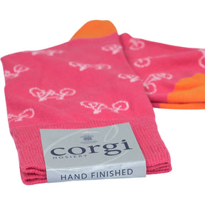 Corgi Pink Bicycle Pattern Socks