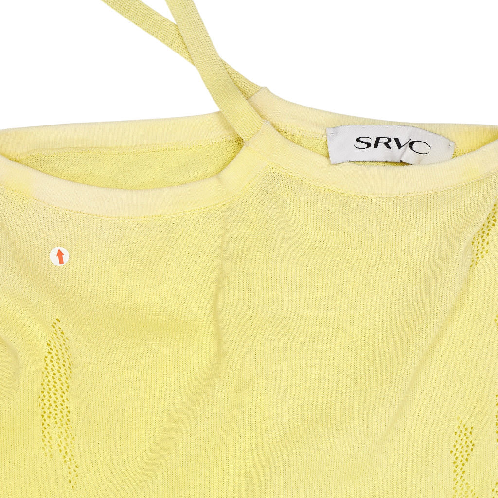 SRVC Yellow One-Shoulder Knit Dress