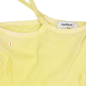 SRVC Yellow One-Shoulder Knit Dress