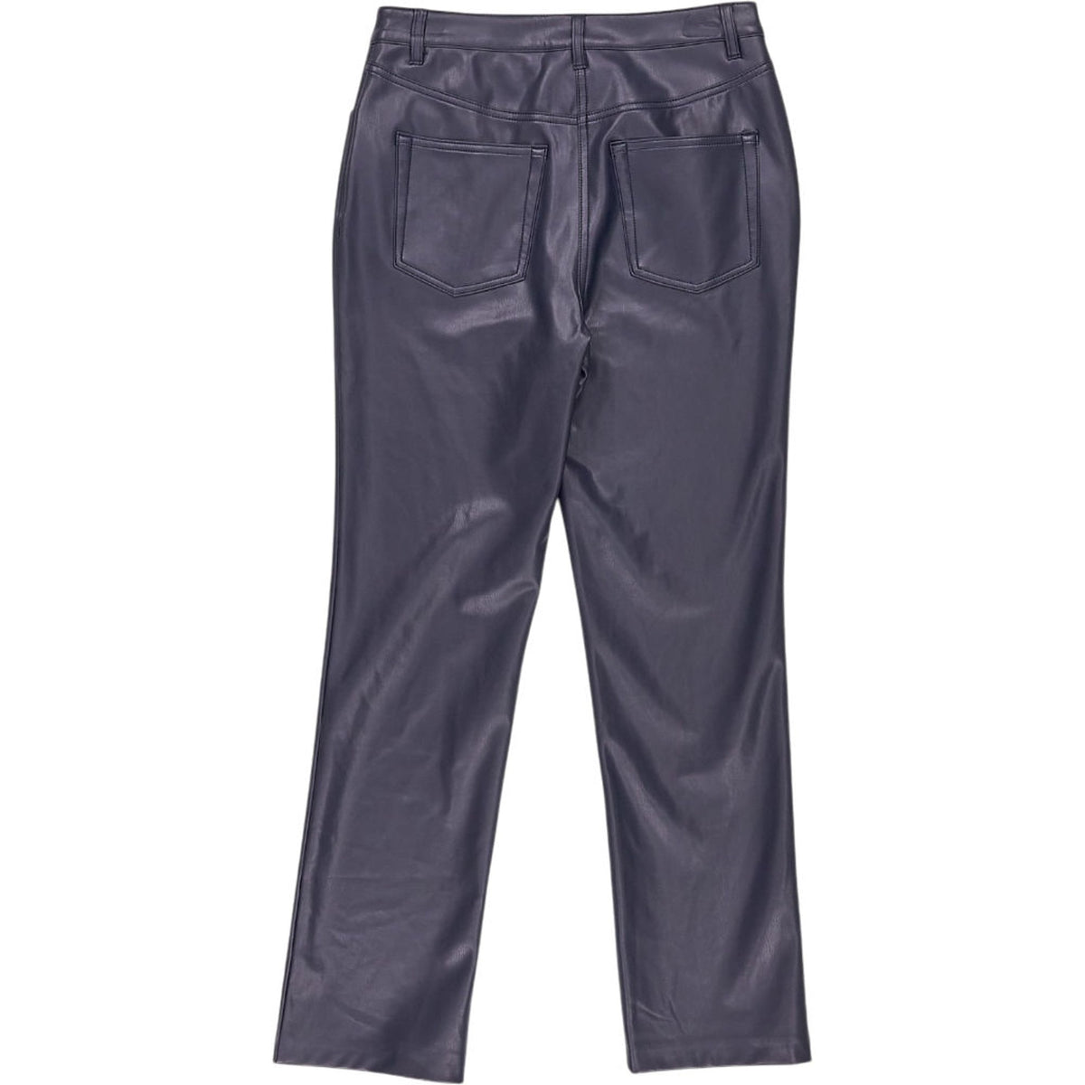 Wyse Blue Faux Leather Trousers