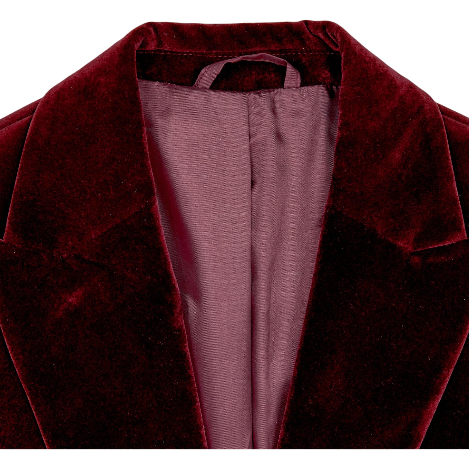 Moss Burgundy Velvet Slim Fit Jacket