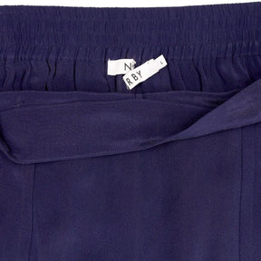 NRBY Blue Silk Cargo Trousers
